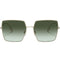 Burberry Daphne Green Square Lens Gold Sunglasses BE3133 11098E