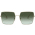 Burberry Daphne Green Square Lens Gold Sunglasses BE3133 11098E