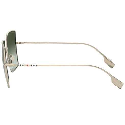 Burberry Daphne Green Square Lens Gold Sunglasses BE3133 11098E