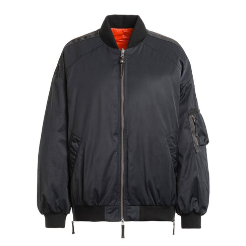 Parajumpers BOMB PWJKIN32 Reversible Jacket R028 PENCIL - CARROT Black - Reverse Side Orange Oversize Down Bomber Jacket Womens S