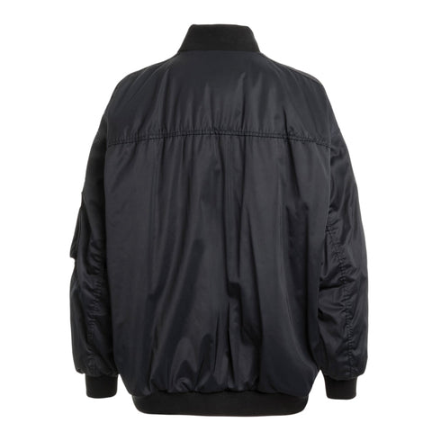 Parajumpers BOMB PWJKIN32 Reversible Jacket R028 PENCIL - CARROT Black - Reverse Side Orange Oversize Down Bomber Jacket Womens S