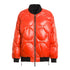 Parajumpers BOMB PWJKIN32 Reversible Jacket R028 PENCIL - CARROT Black - Reverse Side Orange Oversize Down Bomber Jacket Womens S