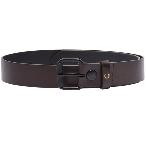 Fred Perry Oxblood Brown Burnished Leather Belt W30