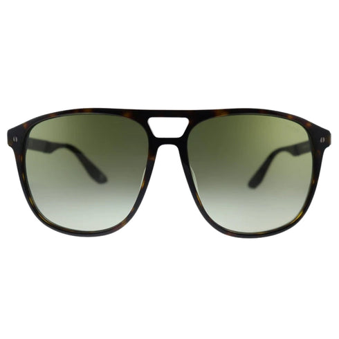 BMW Dark Havana Brown Frame Gradient Green Lens Sunglasses BW0001P
