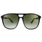 BMW Dark Havana Brown Frame Gradient Green Lens Sunglasses BW0001P