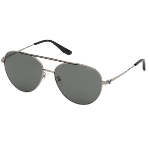 Bmw Bw0006 14D Shiny Light Ruthenium Smoke Polarized Sunglasses
