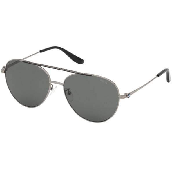 Bmw Bw0006 14D Shiny Light Ruthenium Smoke Polarized Sunglasses