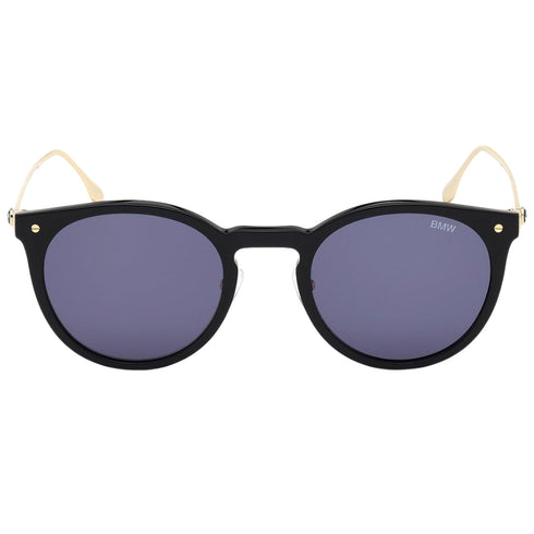 BMW Shiny Black Framed Blue Lens Sunglasses BW0007 01V