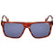 BMW Red Havana Framed Blue Lensed Sunglasses BW0040-HV