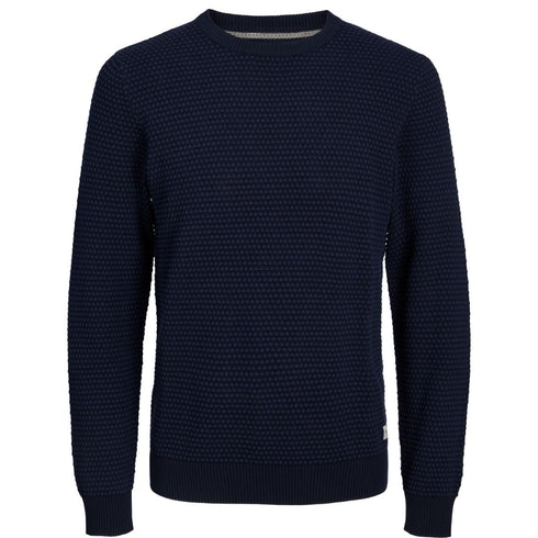 Jack And Jones Bronwood Knit Blue Hoodie Jack And Jones - Style Centre Wholesale
