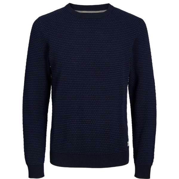 Jack And Jones Bronwood Knit Blue Hoodie Jack And Jones - Style Centre Wholesale