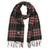 Fred Perry Black Stewart Tartan Scarf C4113 102