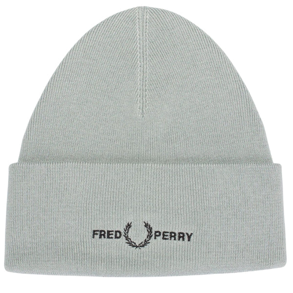 Fred Perry Graphic Logo Silver Blue Beanie C4114 959