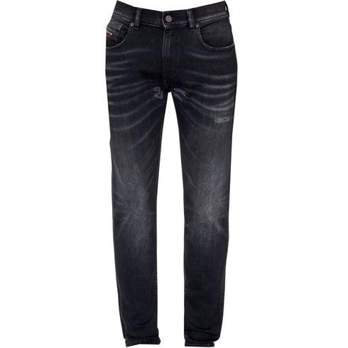 Diesel D-Strukt Black Destroyed Reinforced Denim Jeans W28 / 30L