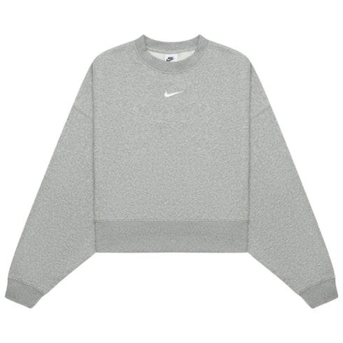 Nike Small Swoosh Logo Plain Grey Sweatshirt L