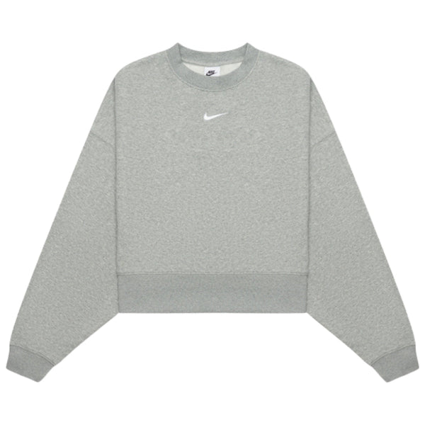 Nike Small Swoosh Logo Plain Grey Sweatshirt L