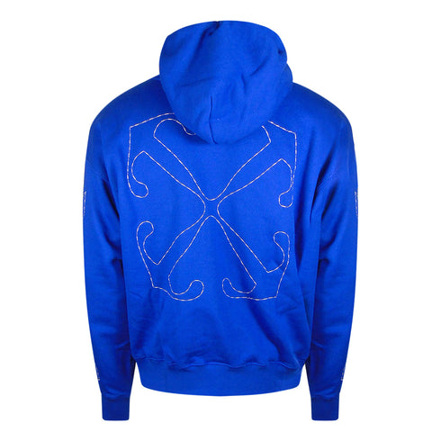 Off White Ombb085F23Fle0196901 Navy Blue Hoodies Male - Style Centre Wholesale