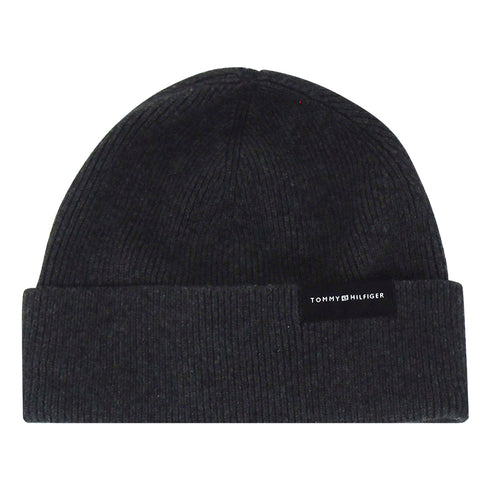 Tommy Hilfiger 4702953497 Charcoal Grey Beanie Hat Mens