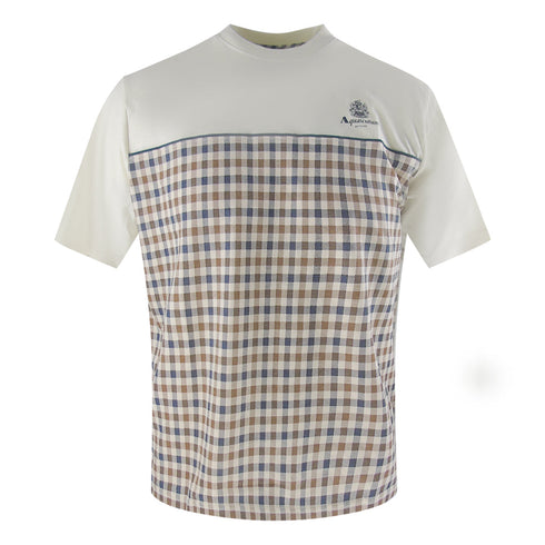 Aquascutum Active Insert Piping T Shirt Old White Aa_B005_Ts013_02 Mens