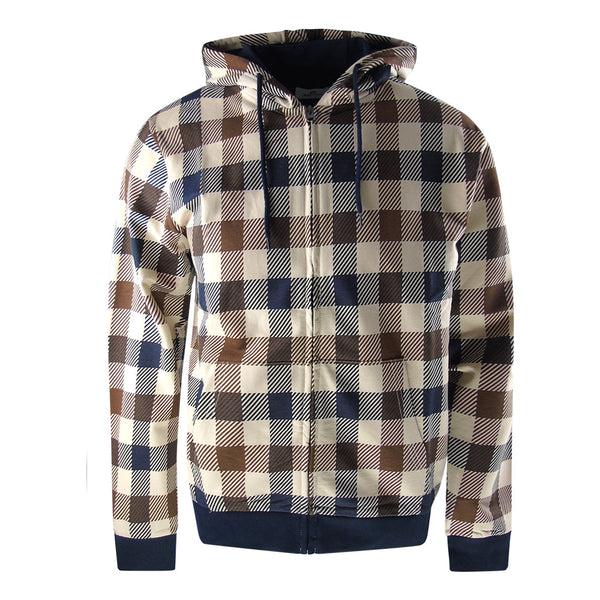 Aquascutum Active Macro Iconic Hoodie Navy Aa_Icon_Sw007_11 Mens