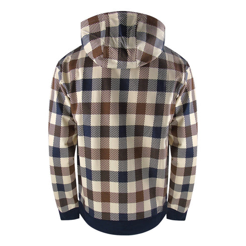 Aquascutum Active Macro Iconic Hoodie Navy Aa_Icon_Sw007_11 Mens