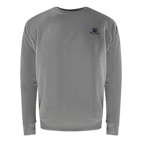 Aquascutum Small Iconic Crest Crew Neck Grey Track Set