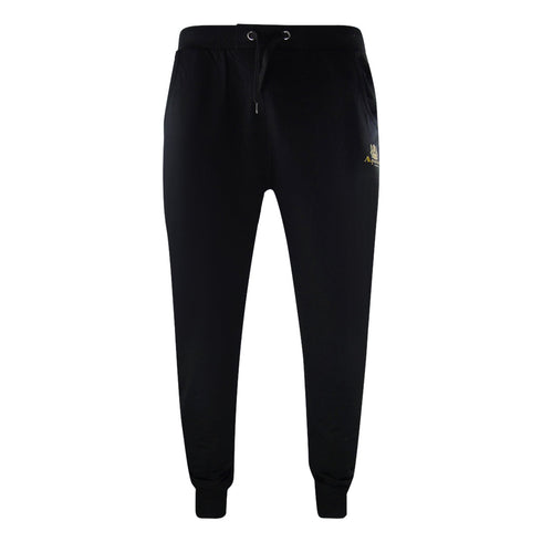 Aquascutum Small Iconic Crest Black Crewneck Track Set - Style Centre Wholesale