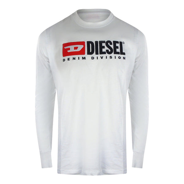 Diesel T Just Ls Div 100 Bright White T Shirts Mens