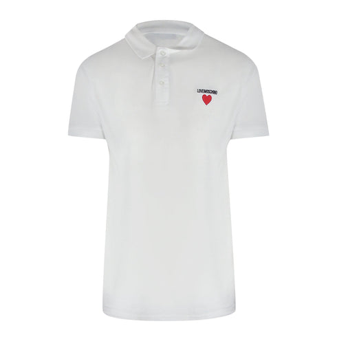 Love Moschino Jh7420Pp0Nl51100 White Polo Shirt Mens