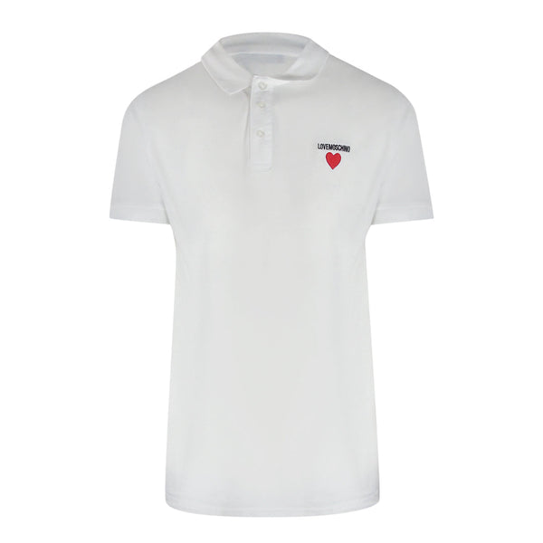 Love Moschino Jh7420Pp0Nl51100 White Polo Shirt Mens