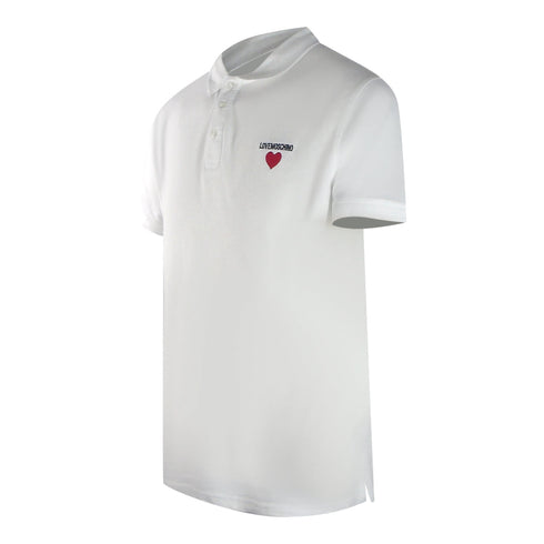 Love Moschino Jh7420Pp0Nl51100 White Polo Shirt Mens