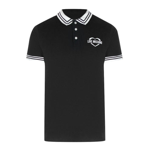 Love Moschino Jh7417Pp0Nl51000 Black Polo Shirt Mens