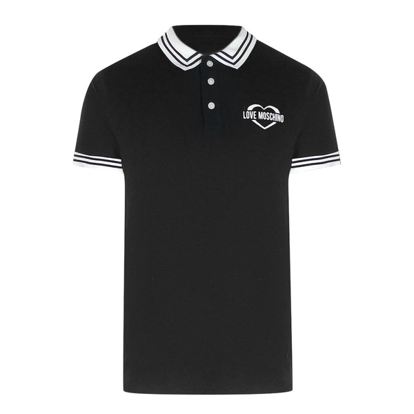 Love Moschino Jh7417Pp0Nl51000 Black Polo Shirt Mens