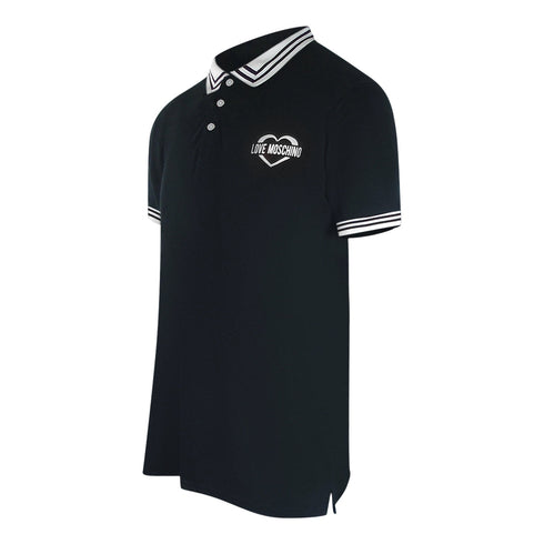 Love Moschino Jh7417Pp0Nl51000 Black Polo Shirt Mens