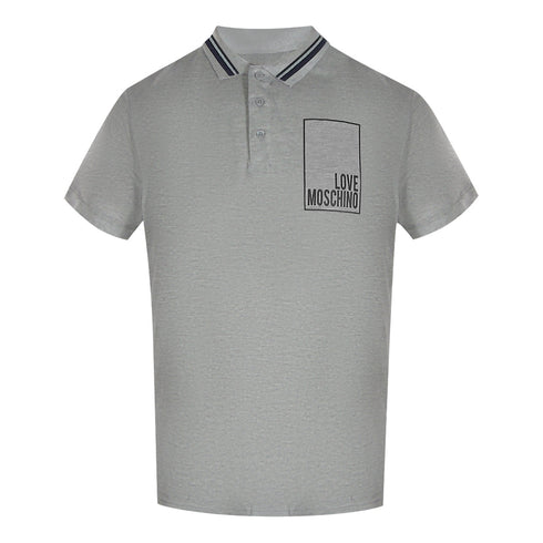 Love Moschino Jh7418Pp0Nl51001 Grey Polo Shirt Mens - Style Centre Wholesale