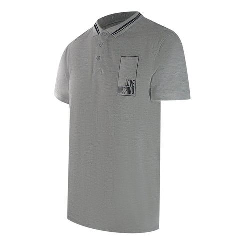 Love Moschino Jh7418Pp0Nl51001 Grey Polo Shirt Mens - Style Centre Wholesale