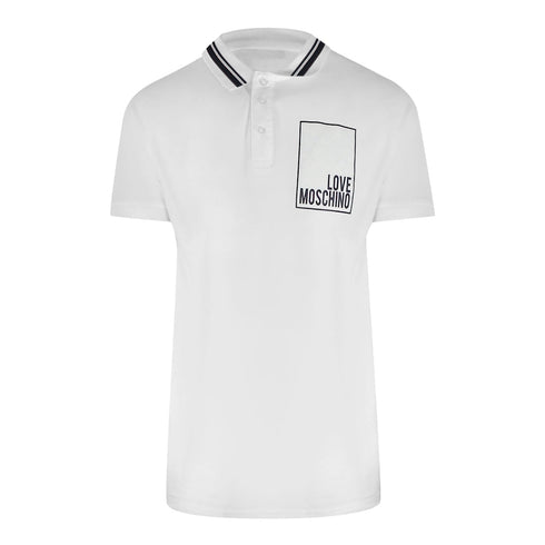 Love Moschino Jh7418Pp0Nl51100 White Polo Shirt Mens