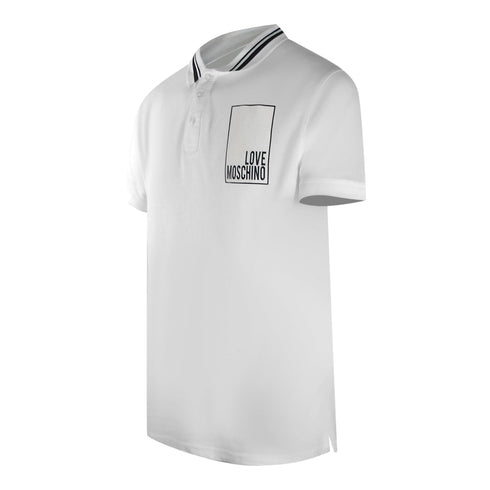 Love Moschino Jh7418Pp0Nl51100 White Polo Shirt Mens