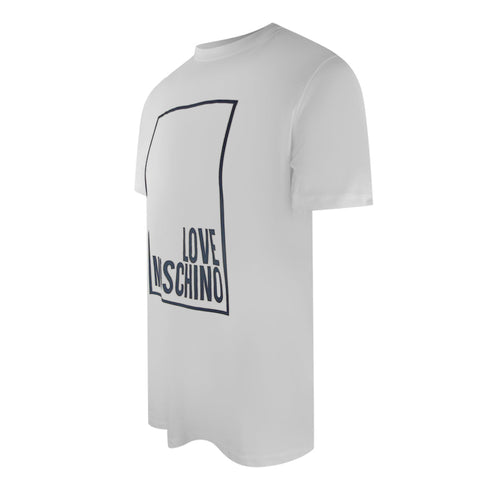 Love Moschino Jh7406Pp0Nl50100 White T-Shirt Mens