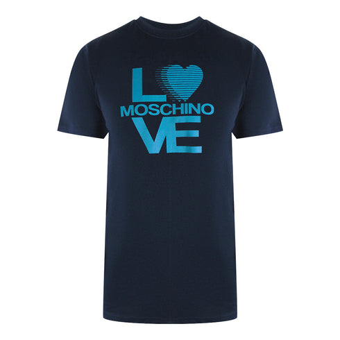 Love Moschino Jh7401Pp0Nl50751 Navy Blue T-Shirt Mens