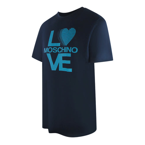Love Moschino Jh7401Pp0Nl50751 Navy Blue T-Shirt Mens