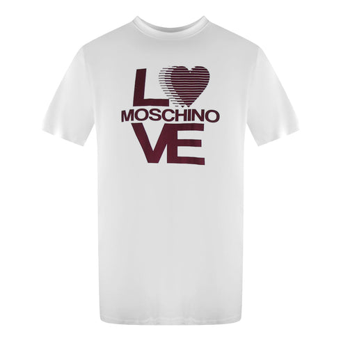 Love Moschino Jh7401Pp0Nl50100 White T-Shirt Mens - Style Centre Wholesale