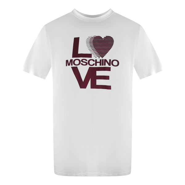 Love Moschino Jh7401Pp0Nl50100 White T-Shirt Mens - Style Centre Wholesale