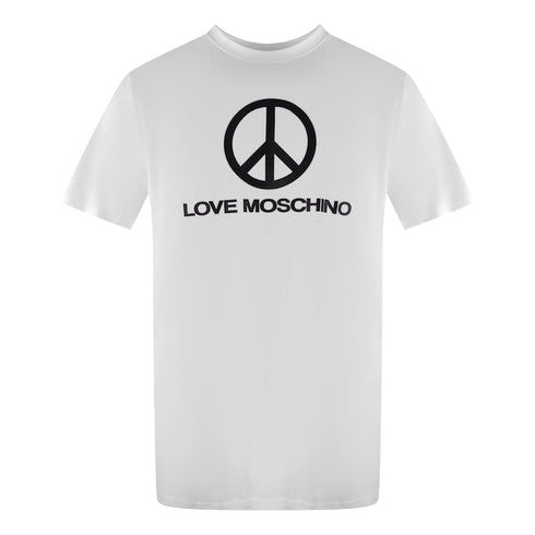 Love Moschino Jh7465Pp0Nl50100 White T-Shirt Mens