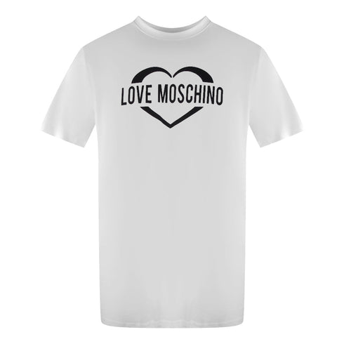 Love Moschino Jh7407Pp0Nl50100 White T-Shirt Mens
