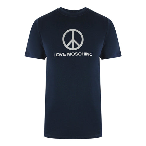 Love Moschino Jh7465Pp0Nl50751 Navy Blue T-Shirt Mens