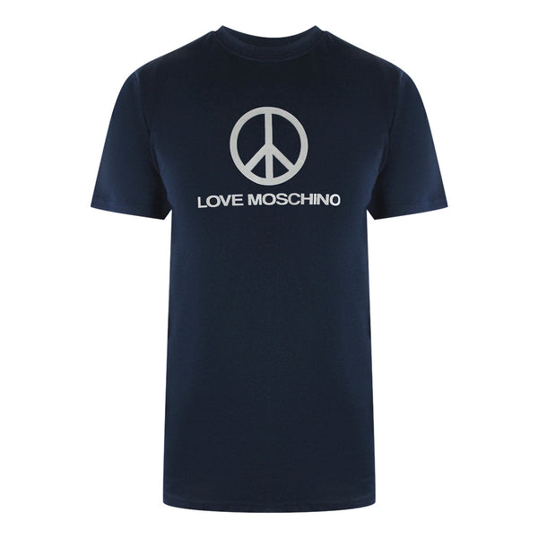 Love Moschino Jh7465Pp0Nl50751 Navy Blue T-Shirt Mens