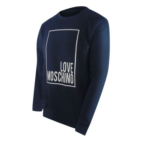 Love Moschino Jh6924Pp0Nl52751 Navy Blue Sweater Mens