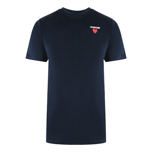Love Moschino Jh7415Pp0Nl50751 Navy Blue T-Shirt Mens - Style Centre Wholesale