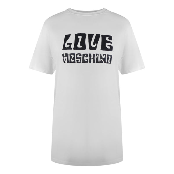 Love Moschino Bold Logo White T-Shirt - Nova Clothing